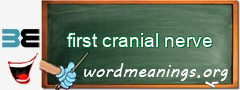 WordMeaning blackboard for first cranial nerve